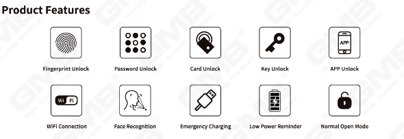 Apprint di impronta digitale/RFID ad alta sicurezza/WIFI/TUYA/TT APP/con fotocamera Intelligent Anti-PEEP Digital Smart Door Lock (830)