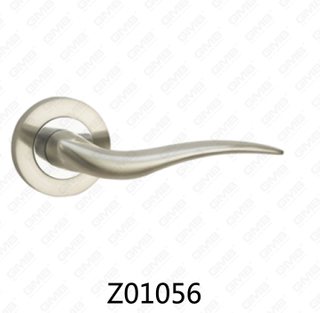 Maniglia per porta con rosetta in alluminio e lega di zinco in zama con rosetta rotonda (Z01056)