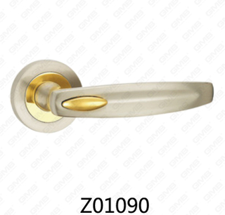 Maniglia per porta con rosetta in alluminio e lega di zinco in zama con rosetta rotonda (Z01090)