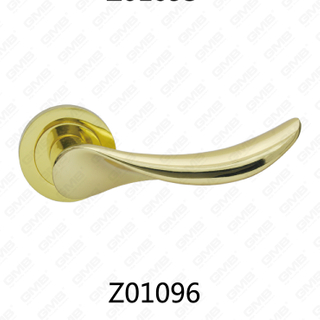 Maniglia per porta con rosetta in alluminio e lega di zinco in zama con rosetta rotonda (Z01096)