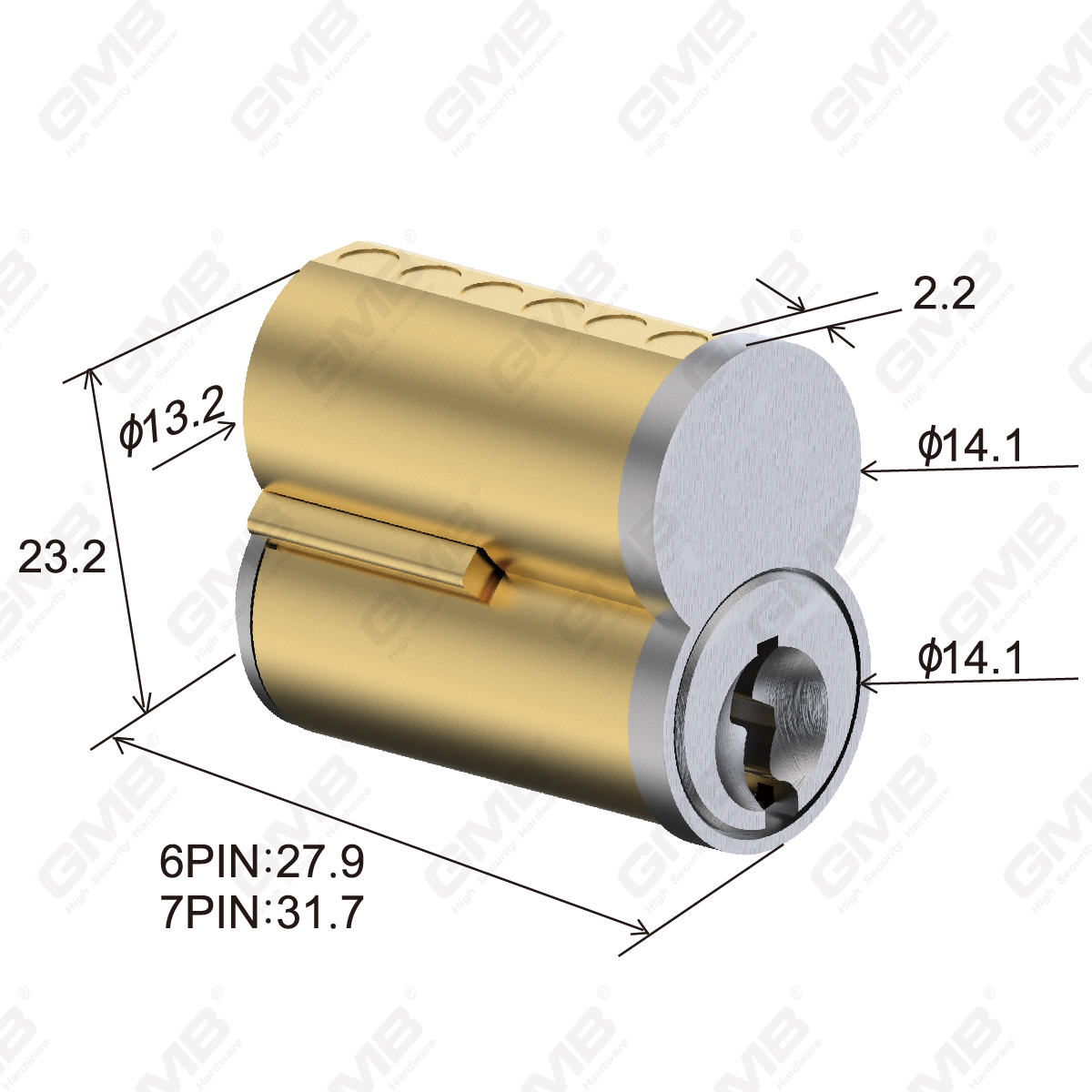 Cilindro intercambiabile in appartamenti Key Master （R8）