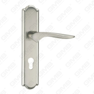 Manico della porta tirare la maniglia hardware della porta in legno manico della porta sulla piastra per il blocco a mortasa tramite in lega di zinco o maniglia della piastra della porta in acciaio (L207-Z18-K)