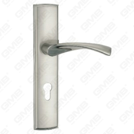 Manico della porta tirare la maniglia hardware della porta in legno manico della porta della porta sulla piastra per il blocco a mortasa tramite in lega di zinco o maniglia della piastra della porta in acciaio (L218-H255-K)