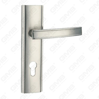 Manico della porta tirare la maniglia hardware della porta in legno manico della porta della porta sulla piastra per il blocco a mortasa tramite in lega di zinco o maniglia della piastra della porta in acciaio (ZM853-H129-K)