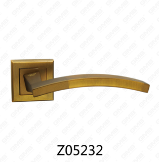 Maniglia per porta con rosetta in alluminio e lega di zinco in zama con rosetta rotonda (Z05232)