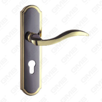 Manico della porta tirare la maniglia hardware della porta in legno maniglia porta della porta sulla piastra per il blocco a mortasa tramite in lega di zinco o maniglia della piastra della porta in acciaio (ZM59176-HG)