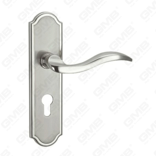 Manico della porta tirare la maniglia hardware della porta in legno manico della serratura sulla piastra per il blocco a mortasa tramite in lega di zinco o maniglia della piastra della porta in acciaio (CM591-C76-K)