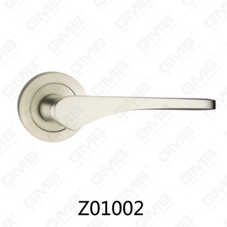 Maniglia per porta con rosetta in alluminio e lega di zinco in zama con rosetta rotonda (Z01002)