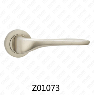 Maniglia per porta con rosetta in alluminio e lega di zinco in zama con rosetta rotonda (Z01073)