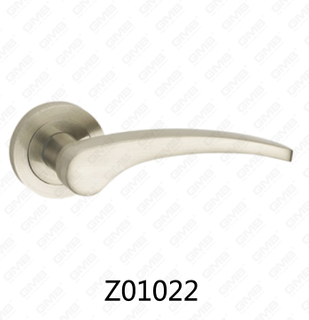 Maniglia per porta con rosetta in alluminio e lega di zinco in zama con rosetta rotonda (Z01022)