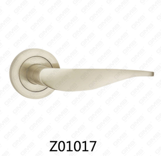 Maniglia per porta con rosetta in alluminio e lega di zinco in zama con rosetta rotonda (Z01017)