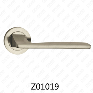 Maniglia per porta con rosetta in alluminio e lega di zinco in zama con rosetta rotonda (Z01019)
