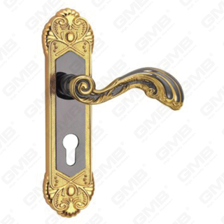 Manico della porta tirare la maniglia hardware della porta in legno maniglia porta della porta sulla piastra per il blocco a mortasa tramite zinco o maniglia della piastra della porta in acciaio (CM598-C48-KJ)