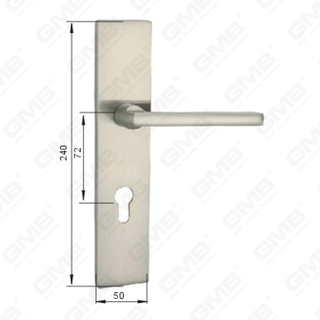 Manico della porta tirare la maniglia hardware della porta in legno manico della serratura sulla piastra per il blocco a mortasa tramite in lega di zinco o maniglia della piastra della porta in acciaio (L201-Z25-N)