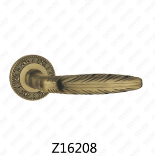 Maniglia per porta con rosetta in alluminio e lega di zinco in zama con rosetta rotonda (Z16208)