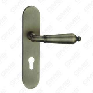 Manico della porta tirare la maniglia hardware della porta in legno manico della porta della porta sulla piastra per il blocco a mortasa tramite in lega di zinco o maniglia della piastra della porta in acciaio (ZM583-E01-DAB)