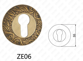Rosone tondo per maniglia per porta in alluminio in lega di zinco Zama (ZE06)