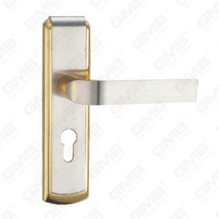 Manico della porta tirare la maniglia hardware della porta in legno manico della porta della porta sulla piastra per il blocco a mortasa tramite in lega di zinco o maniglia della piastra della porta in acciaio (ZM63849-SN GPB)