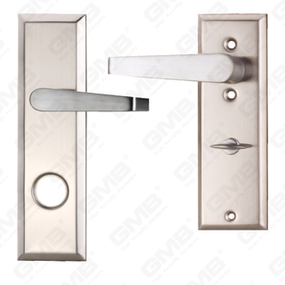 Maniglie in ottone Maniglia per porta in legno Maniglia per porta su piastra per serratura da infilare (B-PM115.94-SC)