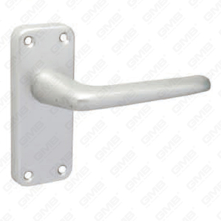 Maniglia per porta in alluminio ossigenato su piastra maniglia per porta (39914)