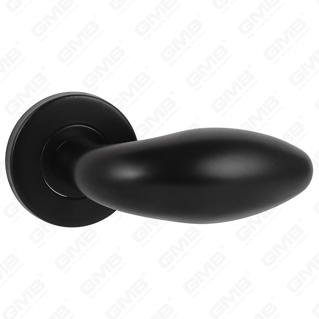 Design in stile moderno di colore nero di alta qualità #304 manico per porte in acciaio inossidabile rotondo manico a leva di rosa (GB03-47)